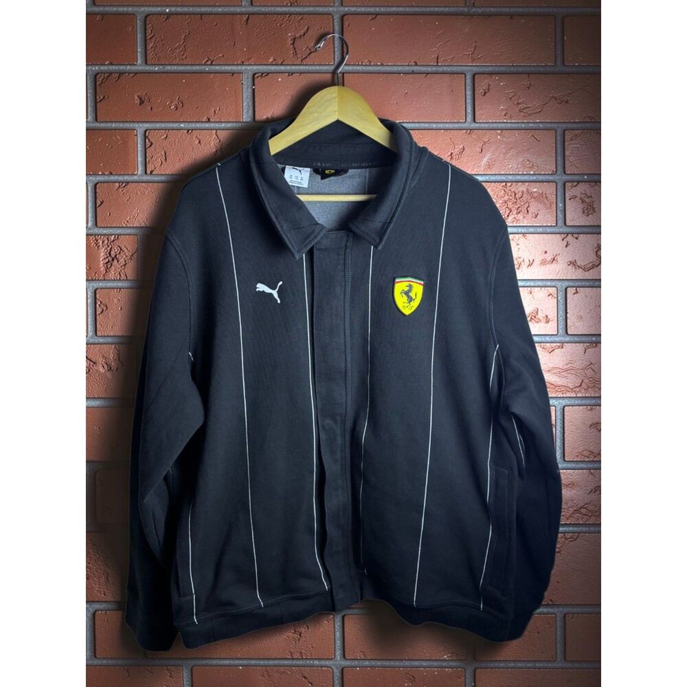 Puma Scuderia Ferrari Black Full Zip Track Jacket Men's XXL